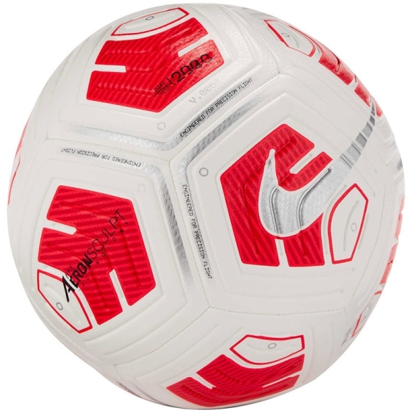 Nike Strike Team Junior 290 futbolo kamuolys, 5 dydžio, raudonos ir baltos spalvos Nike Strike Team Junior 290 futbolo kamuolys, 5 dydžio, raudonos ir baltos spalvos