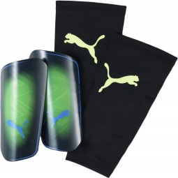 Puma Shinguards ULTRA Light Rankovės futbolo apsaugos, žalios ir juodos spalvos