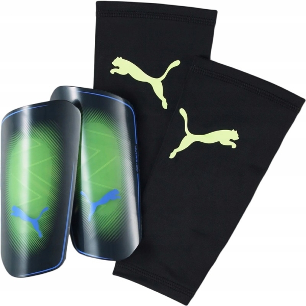 Puma Shinguards ULTRA Light Rankovės futbolo apsaugos, žalios ir juodos spalvos Puma Shinguards ULTRA Light Rankovės futbolo apsaugos, žalios ir juodos spalvos