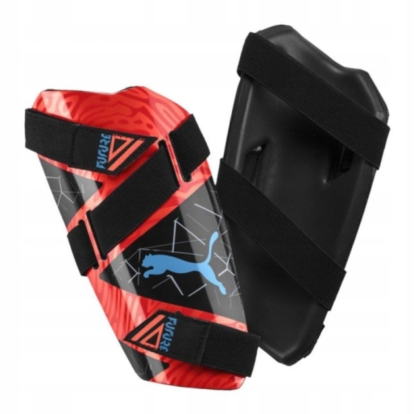 "Puma Shinguard" futbolo aulinukai, L dydis, juodos ir oranžinės spalvos