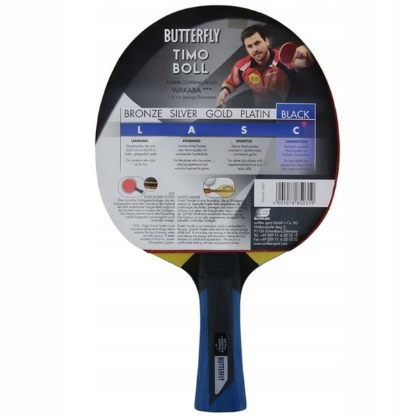 Butterfly stalo teniso raketė Timo Boll Black Butterfly stalo teniso raketė Timo Boll Black