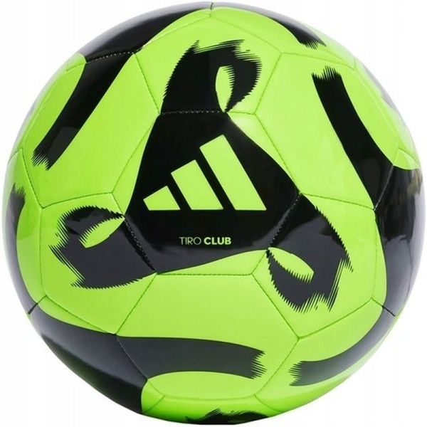 Adidas Tiro Club futbolo kamuolys, 5 dydis, žalia-juoda spalva Adidas Tiro Club futbolo kamuolys, 5 dydis, žalia-juoda spalva