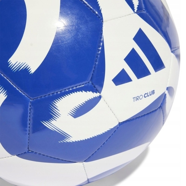Adidas Tiro Club futbolo kamuolys, 5 dydžio, baltos ir mėlynos spalvos