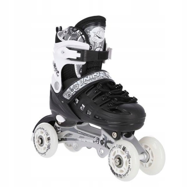 A-l riedučiai, Nils Extreme 4-in-1, NH10905, dydis (M) 35-38, juodai balta spalva