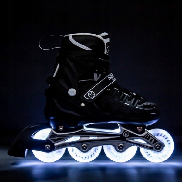 A-l riedučiai, Nils Extreme 4-in-1 LED, NH10905, dydis (M) 35-38, juodos spalvos