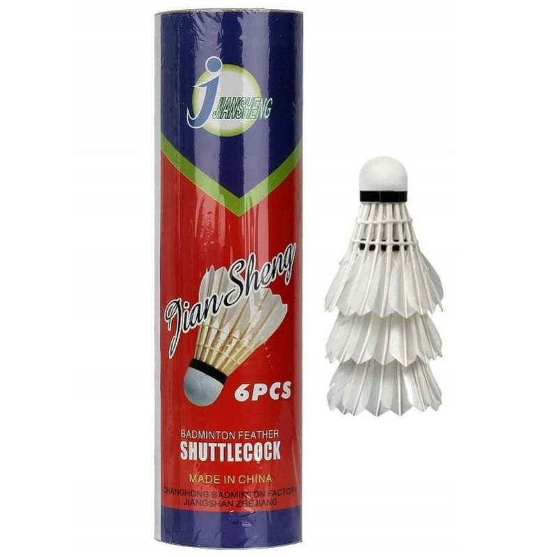 "Techman" badmintono raketė, EB003, baltos spalvos, plunksninė