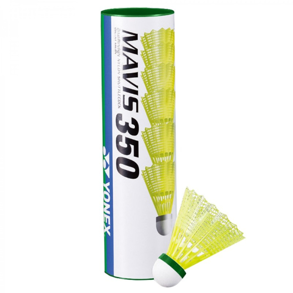 Yonex Mavis 350 badmintono kamuoliukas, nailonas, geltonas Yonex Mavis 350 badmintono kamuoliukas, nailonas, geltonas