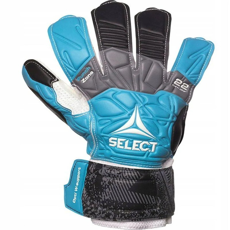"Select 22 Flexi Grip" vartininko pirštinės, mėlynos, juodos ir baltos spalvos