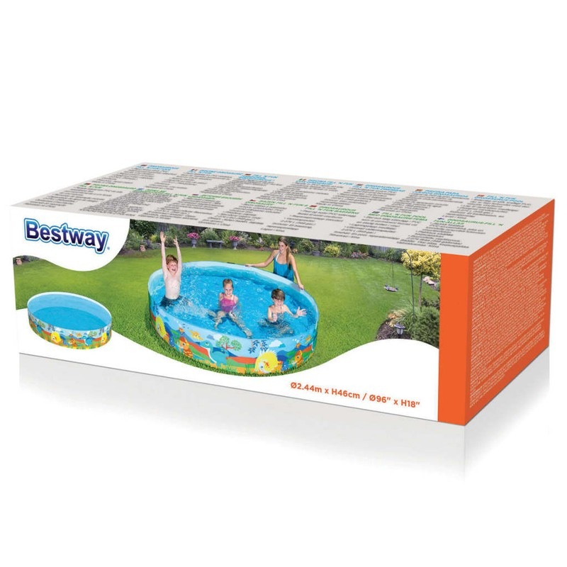 Baseinas 244 x 46 cm, "Bestway Pool Dinosaur Fill'N Fun", 55001