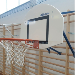 Krepšinio rinkinys, pakabintas ant gimnastikos kopėčių, su "MiniStreetBall" 90 x 70 cm galine lenta