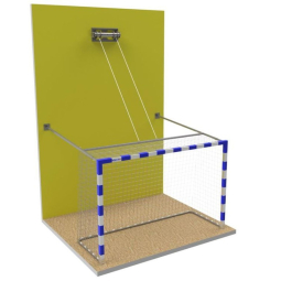 PREMIUM aliuminio rankinio vartai (2 x 3 m), pritvirtinti prie sienos