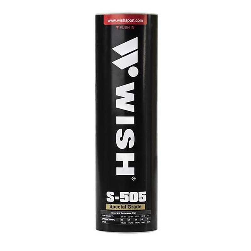 Wish badmintono raketė S505-06, baltos spalvos, plunksninė