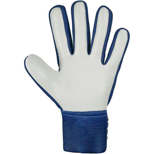 "Reusch Attrakt Starter Solid Junior", tamsiai mėlynos ir geltonos spalvos, vartininko pirštinės