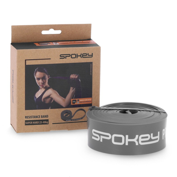 "Spokey" treniruočių guma 920958, atsparumas 25-40 kg, pilkos spalvos