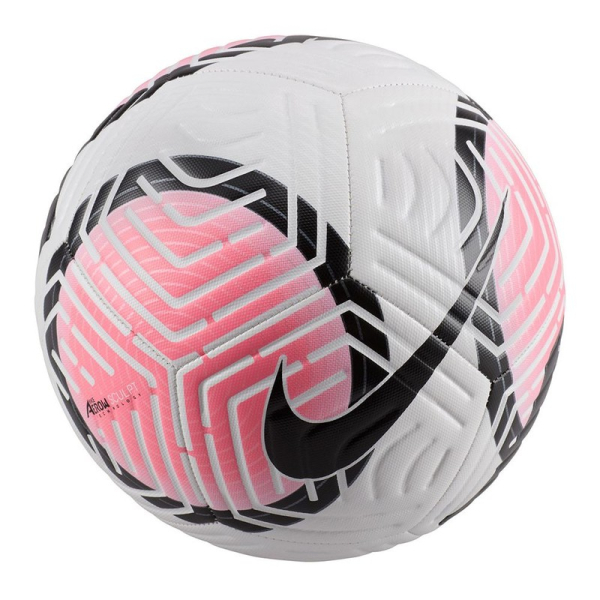 "Nike Academy" kamuolys, 5 dydžio, baltos ir rožinės spalvos "Nike Academy" kamuolys, 5 dydžio, baltos ir rožinės spalvos