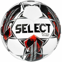 Select Futsal Samba FIFA Basic v22 futbolo kamuolys, dydis 4, spalva balta-sidabrinė-raudona-juoda