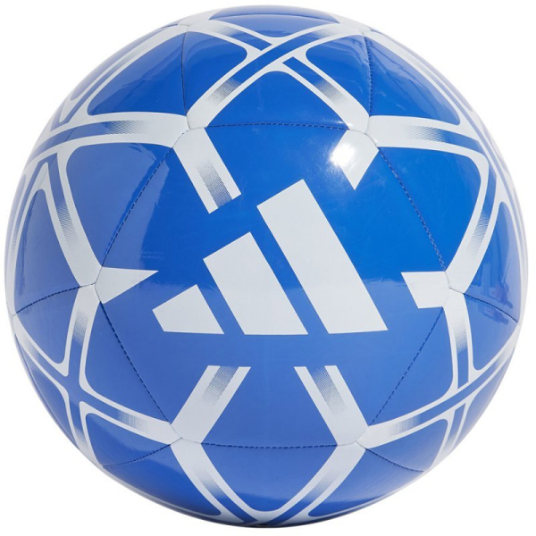 Adidas Starlancer Club futbolo kamuolys, 5 dydžio, baltos ir mėlynos spalvos Adidas Starlancer Club futbolo kamuolys, 5 dydžio, baltos ir mėlynos spalvos