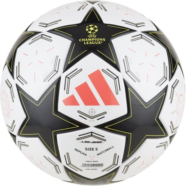 "Adidas UCL League" futbolo kamuolys, 4 dydžio, juodai baltas "Adidas UCL League" futbolo kamuolys, 4 dydžio, juodai baltas