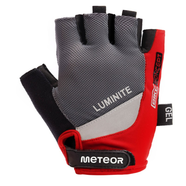Meteor Gel GX33 dviratininkų pirštinės raudonos spalvos