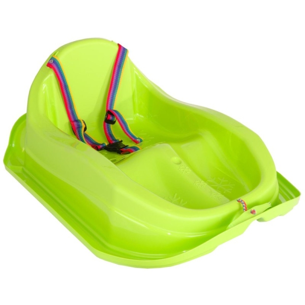 Mini plastikinės rogutės, žalios