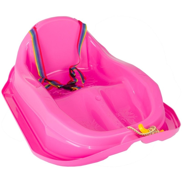 Mini plastikinės rogutės, rožinės spalvos