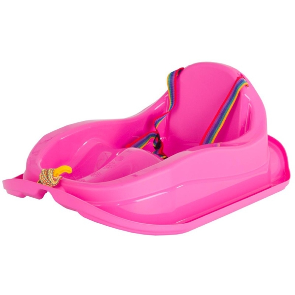 Mini plastikinės rogutės, rožinės spalvos