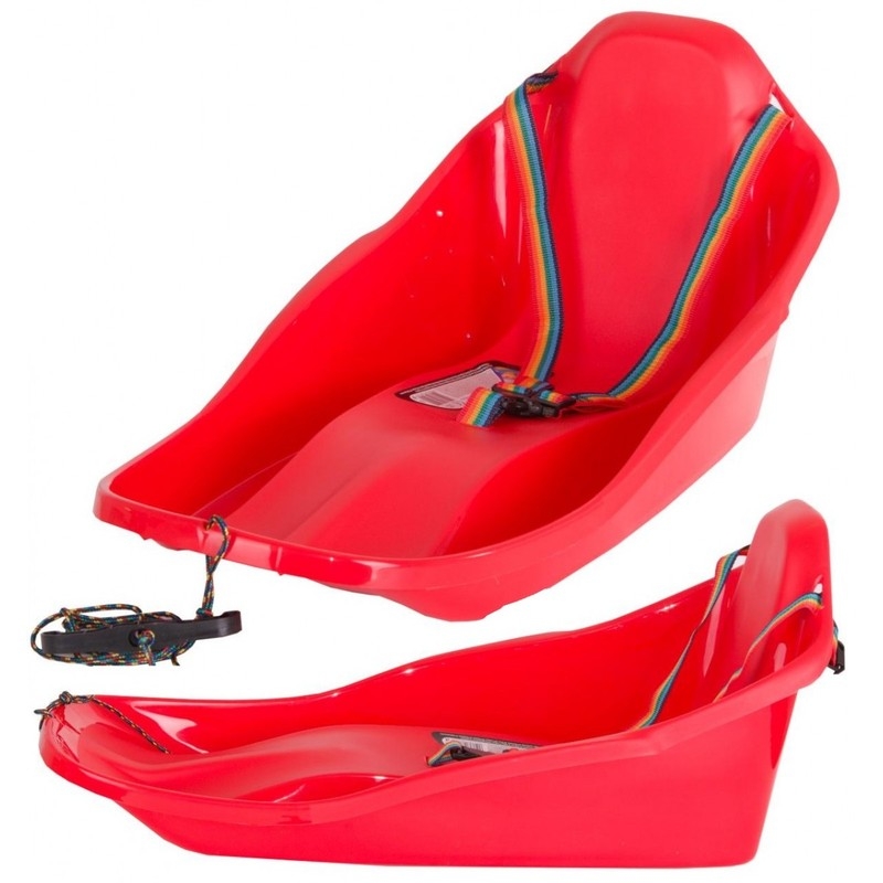 Plastikinės "Mini Topo" rogutės, raudonos spalvos