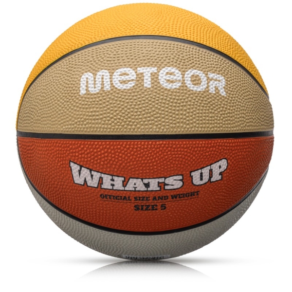 "Meteor Whats Up" krepšinio kamuolys, oranžinės ir smėlio spalvos "Meteor Whats Up" krepšinio kamuolys, oranžinės ir smėlio spalvos