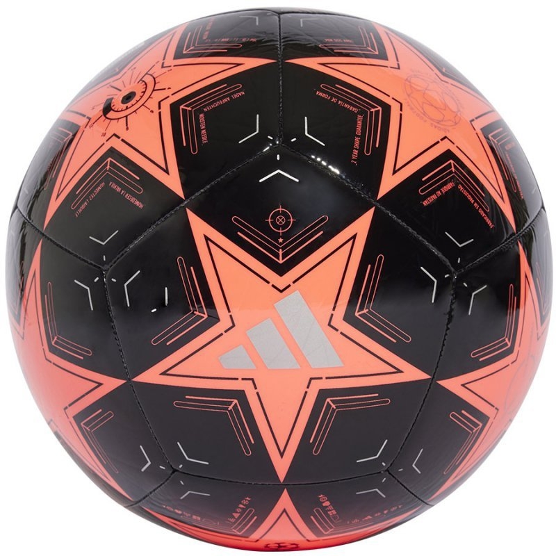 Adidas UCL Club futbolo kamuolys, 5 dydžio, juodos/rožinės spalvos
