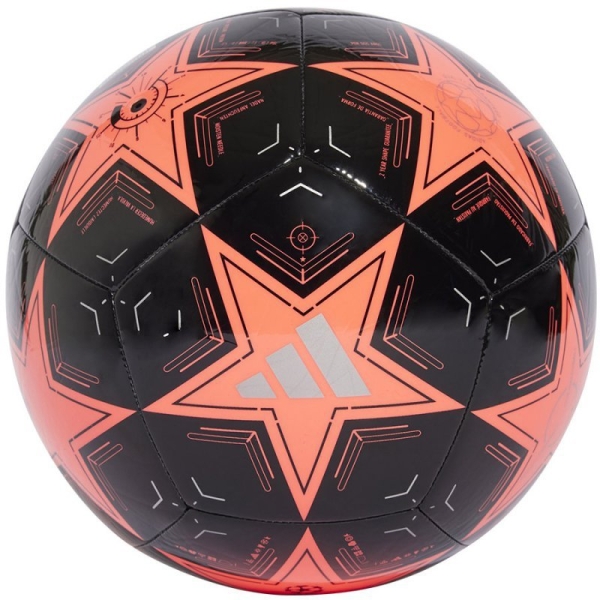 Adidas UCL Club futbolo kamuolys, 5 dydžio, juodos/rožinės spalvos