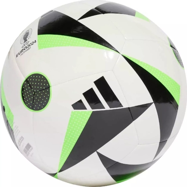 Adidas Euro24 futbolo kamuolys, 4 dydžio, baltos-žalios-juodos spalvos Adidas Euro24 futbolo kamuolys, 4 dydžio, baltos-žalios-juodos spalvos