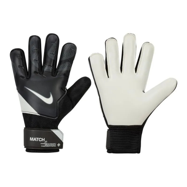 "Nike GK Match JR" vartininko pirštinės, juodos, pilkos ir baltos spalvos "Nike GK Match JR" vartininko pirštinės, juodos, pilkos ir baltos spalvos