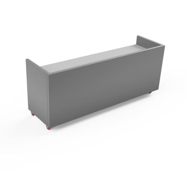 Mobilus teisėjų stalas, matmenys 200 x 72 x 55 cm (WxHxD), su keturiais ratukais su stabdžiais