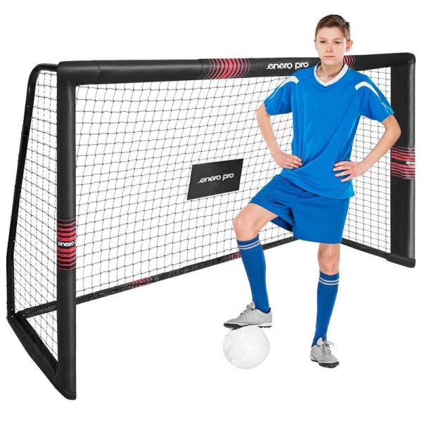 "Enero" futbolo vartai su tinklu, 180 x 120 x 60 cm + "Enero Pro" kamuolys
