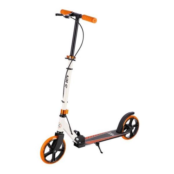 HM0107 paspirtukas, NILS EXTREME, baltos, juodos ir oranžinės spalvos HM0107 paspirtukas, NILS EXTREME, baltos, juodos ir oranžinės spalvos