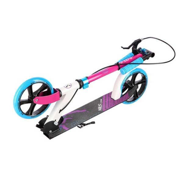 HM0107 paspirtukas, NILS EXTREME, baltos ir rožinės spalvos