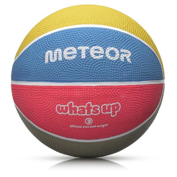 Meteor Whats Up krepšinio kamuolys, 3 dydis, spalva violetinė-rožinė-žalioji-barzdinė Meteor Whats Up krepšinio kamuolys, 3 dydis, spalva violetinė-rožinė-žalioji-barzdinė