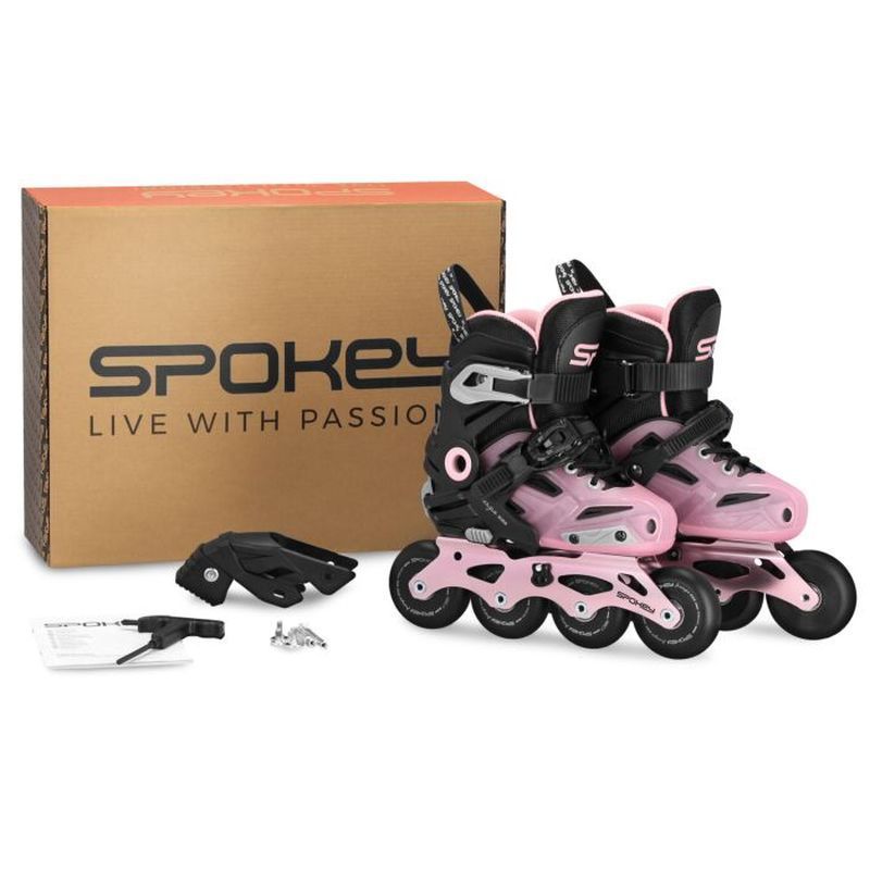 Spokey riedučiai, Freespo Junior 944626, rožinės spalvos