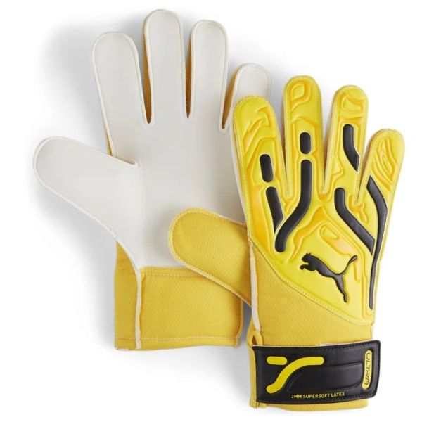 "Puma Ultra Play RC" vartininko pirštinės, geltonos ir juodos spalvos "Puma Ultra Play RC" vartininko pirštinės, geltonos ir juodos spalvos
