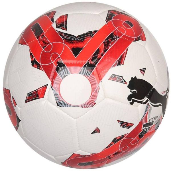 Puma Orbit6 futbolo kamuolys, 4 dydžio, raudonos ir baltos spalvos