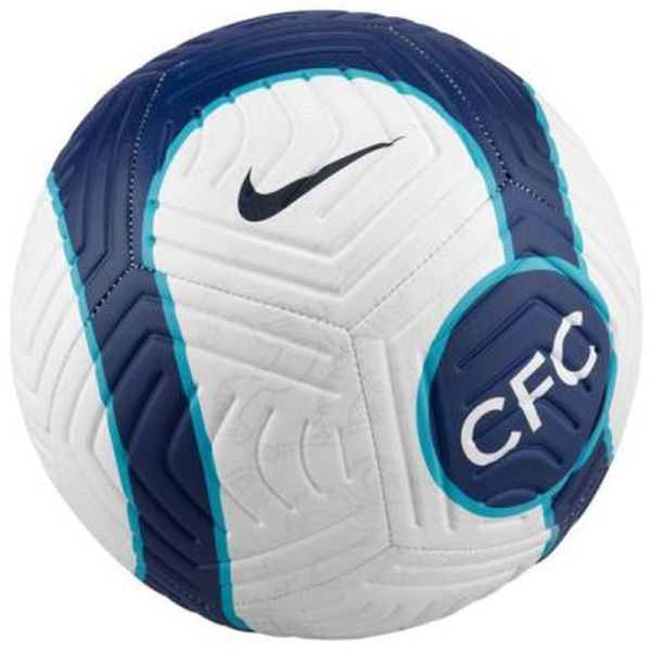 Nike Chelsea FC Strike futbolo kamuolys, 5 dydis, balta-žalia-mėlyna-juoda spalva