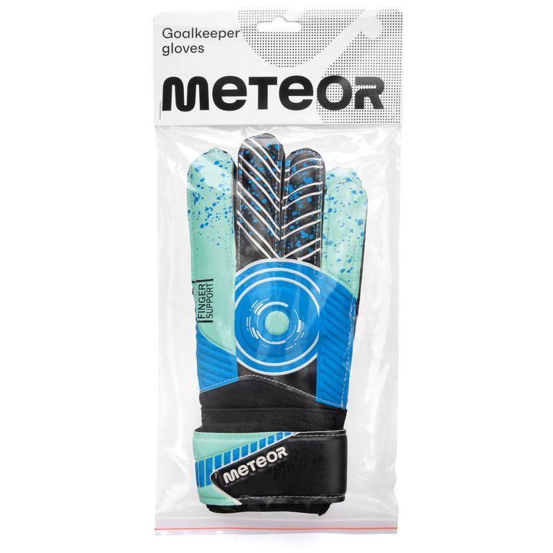 "Meteor Defence" vartininko pirštinės, mėtų spalvos, juodos, tamsiai mėlynos ir baltos