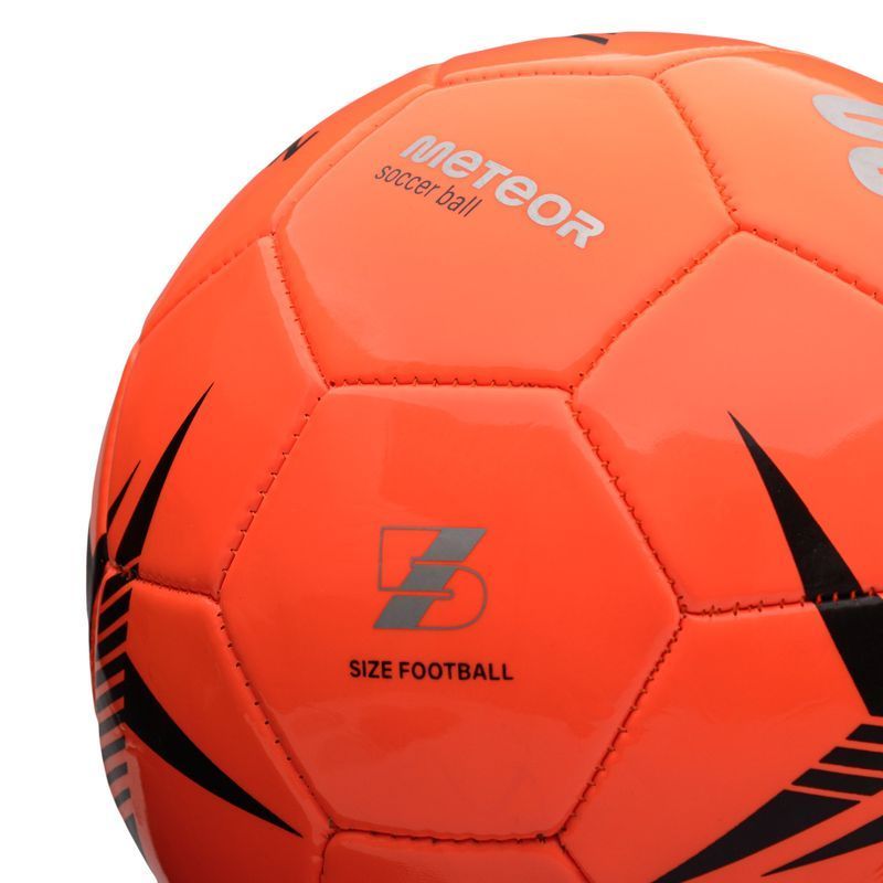"Meteor Spin" futbolo kamuolys, 5 dydžio, juodos ir oranžinės spalvos