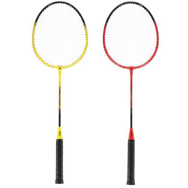 NILS badmintono rinkinys NRZ264 (4 raketės, 3 smiginio strėlės, stulpeliai ir tinklelis)
