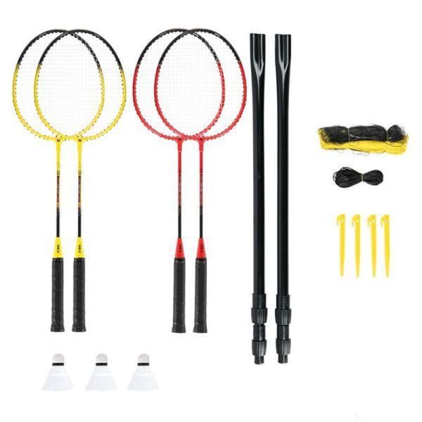 NILS badmintono rinkinys NRZ264 (4 raketės, 3 smiginio strėlės, stulpeliai ir tinklelis) NILS badmintono rinkinys NRZ264 (4 raketės, 3 smiginio strėlės, stulpeliai ir tinklelis)