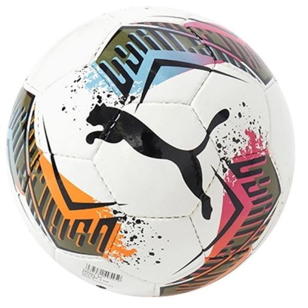 "Puma Futsal 2HS" uždarų patalpų futbolo kamuolys, 4 dydis, spalva balta-mėlyna-oranžinė-raudona-rožinė "Puma Futsal 2HS" uždarų patalpų futbolo kamuolys, 4 dydis, spalva balta-mėlyna-oranžinė-raudona-rožinė