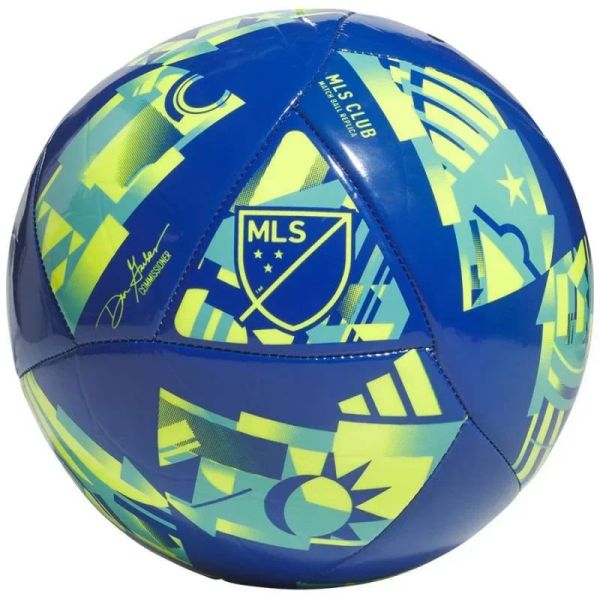 Adidas MLS klubo futbolo kamuolys, 5 dydžio, tamsiai mėlynos ir geltonos spalvos Adidas MLS klubo futbolo kamuolys, 5 dydžio, tamsiai mėlynos ir geltonos spalvos