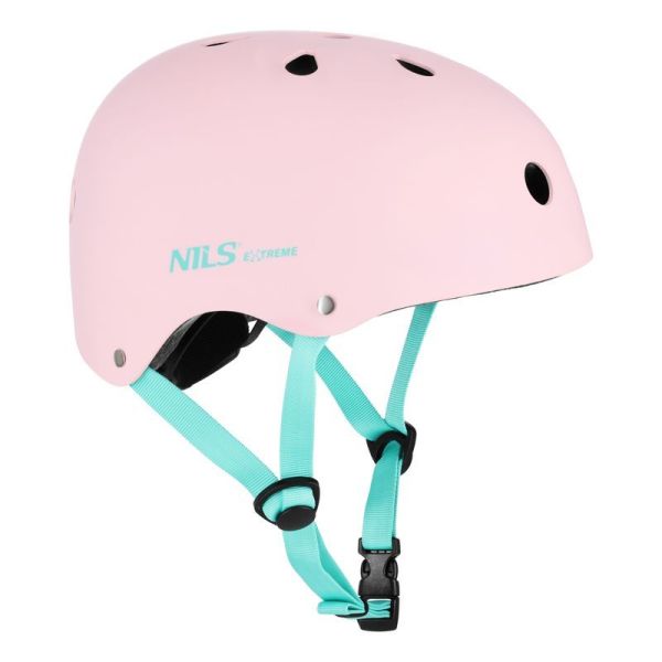 Nils Extreme MTW001-1 dviratininko šalmas, M dydžio, rožinės ir jūros spalvos Nils Extreme MTW001-1 dviratininko šalmas, M dydžio, rožinės ir jūros spalvos