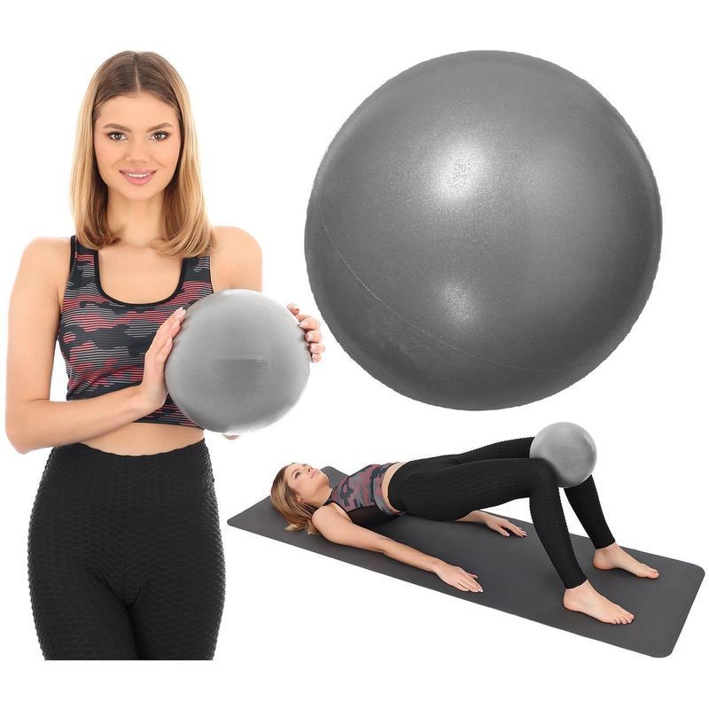 "Best Sporting Pilates" fitneso kamuolys 23 cm, pilkos spalvos