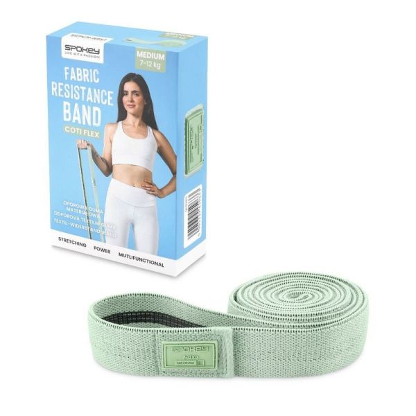 "Spokey" treniruočių guma 945963, atsparumas 7-12 kg, žalia spalva